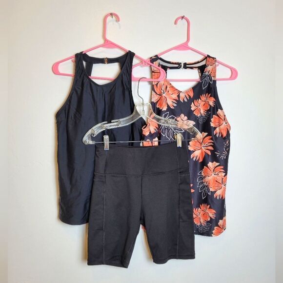 Bundle of Scuba Tank Top Beach Bikini Tops Floral Tropical Swimming Pool Medium - Picture 1 of 11